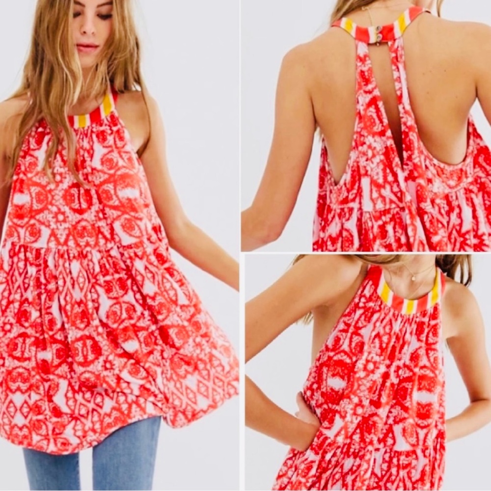 NWT Free People Mini Sleeveless Halter Tunic Top - Picture 2 of 6